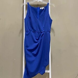ManyDress Cobalt Blue Sleeveless Sheath Dress- Size Small- Midi-148